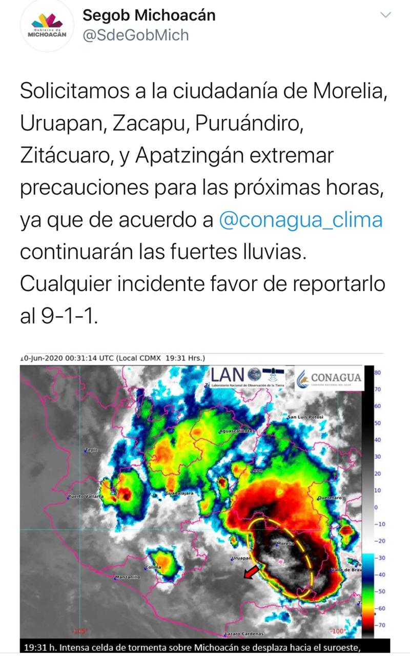 Alerta de SEGOB para Morelia, Apatzingán, Zitácuaro, Uruapan, Zacapu y ...
